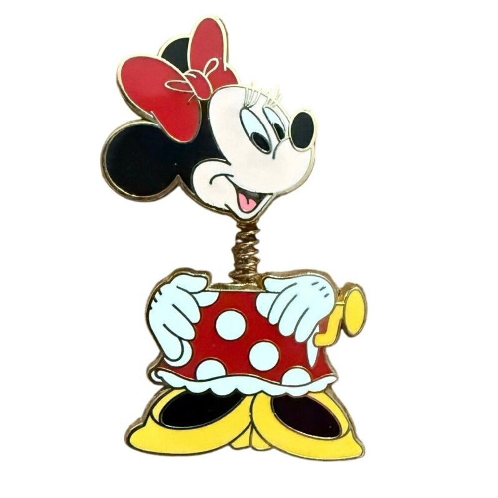 2007 Disney Minnie Mouse Jack in Box movable bobble head Collectible Trading Pin